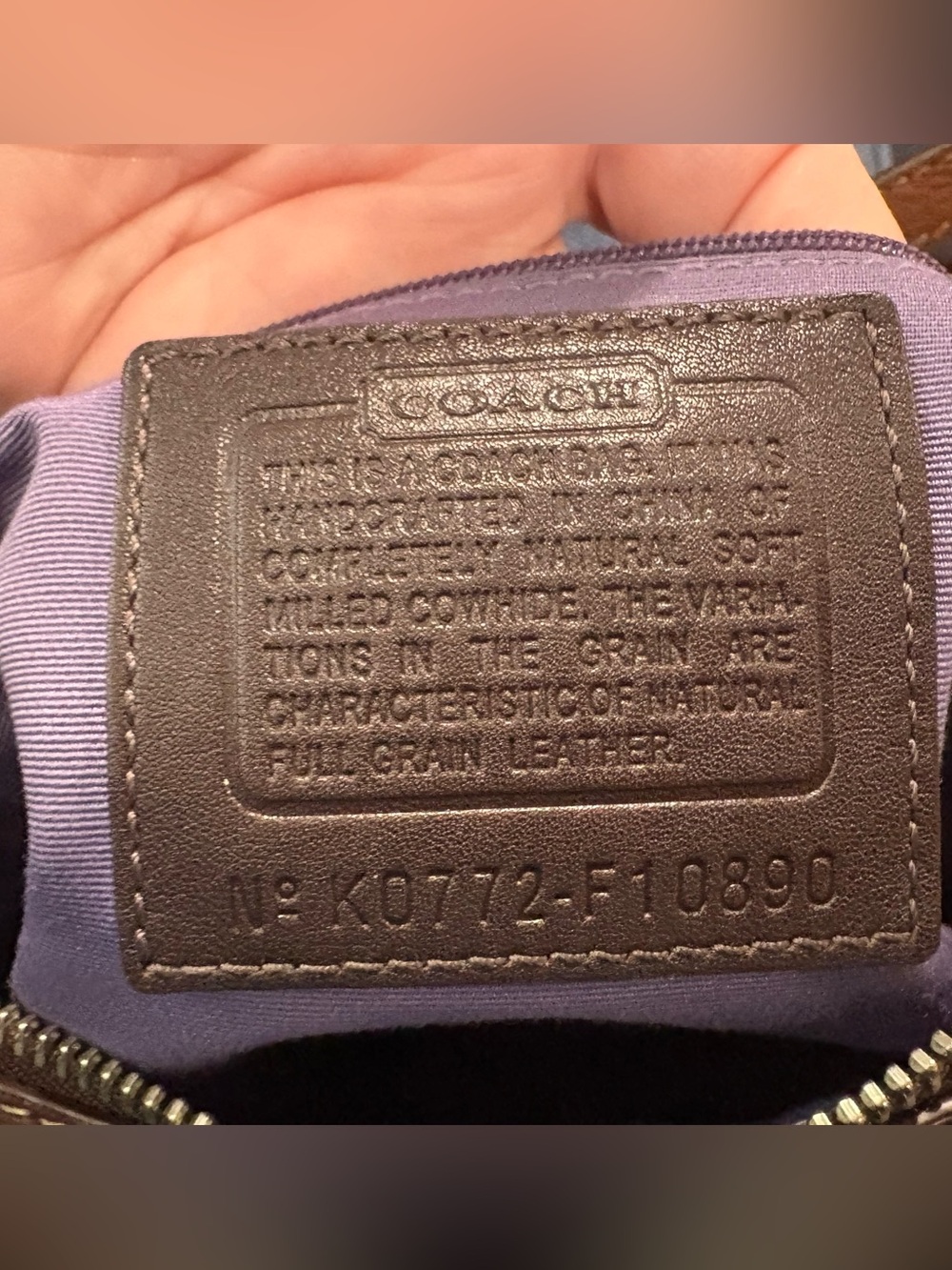 Coach Chelsea Pebbled Leather Shoulder Bag Brown Hobo Purse F10890 EUC - Picture 13 of 16